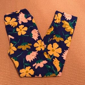 Lularoe Floral Leggings, OS